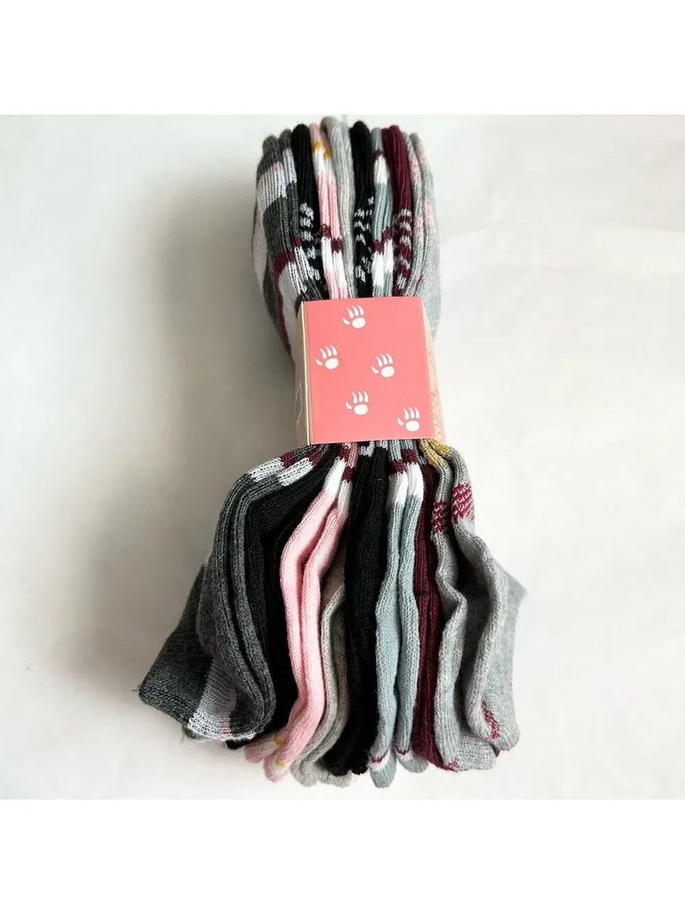 Pawz by Bearpaw Low-cut Ankle Socks Stripes 8 Pairs Size 5 to 10